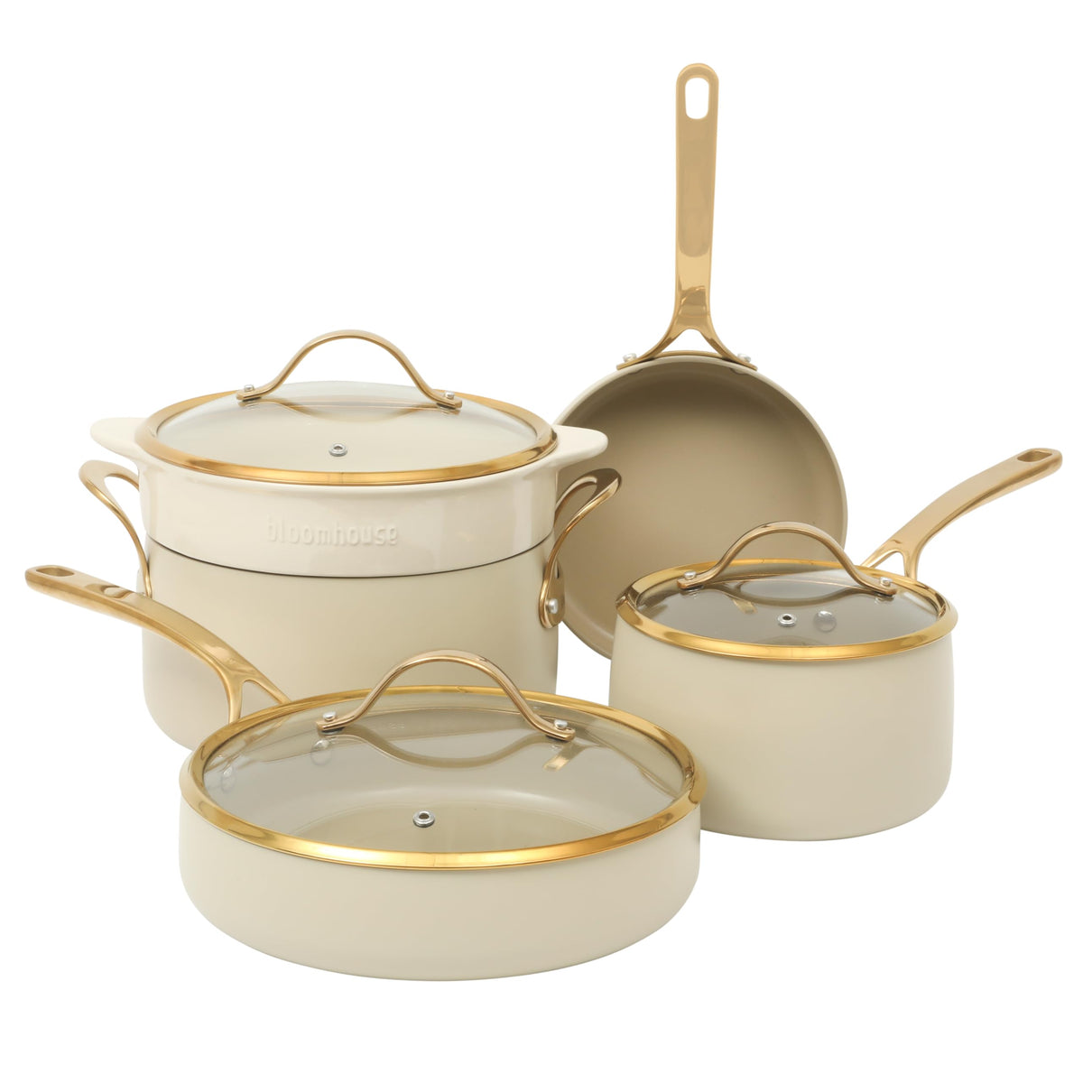Bloomhouse Heavy Duty Aluminum Premium PFA Free Ceramic Nonstick Cookware