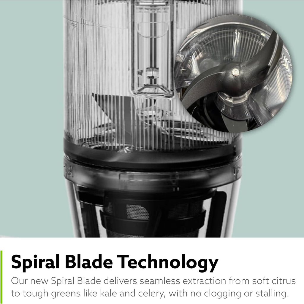 Cold Press Slow Juicer with Self-Feeding Hopper & 50 RPM