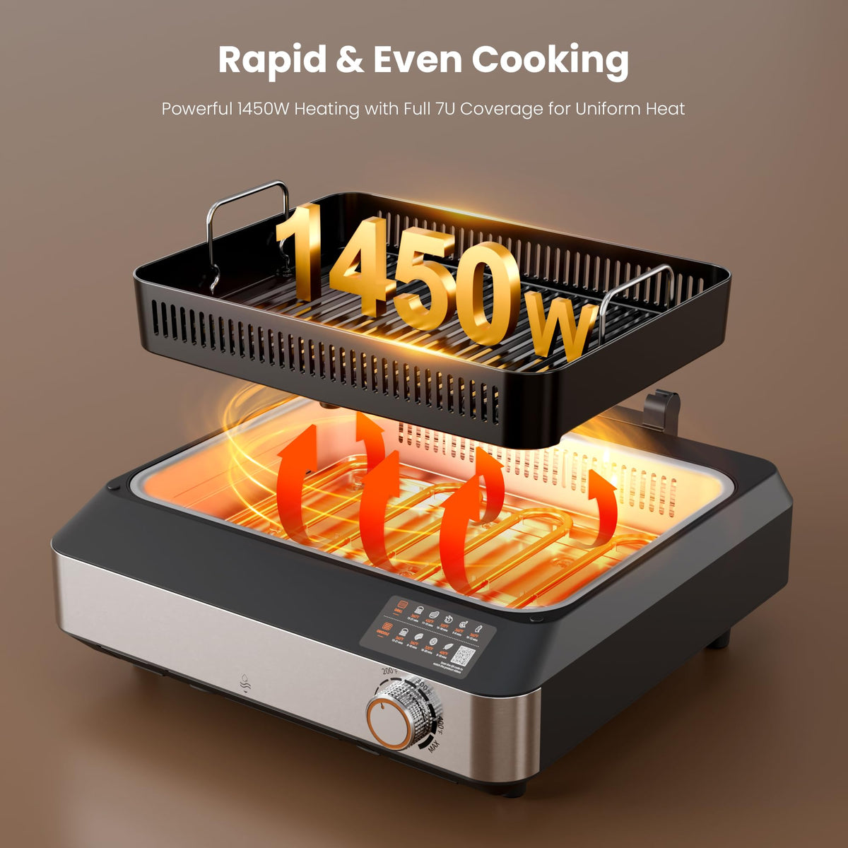 2-in-1 Smokeless Indoor Grill & Electric Griddle