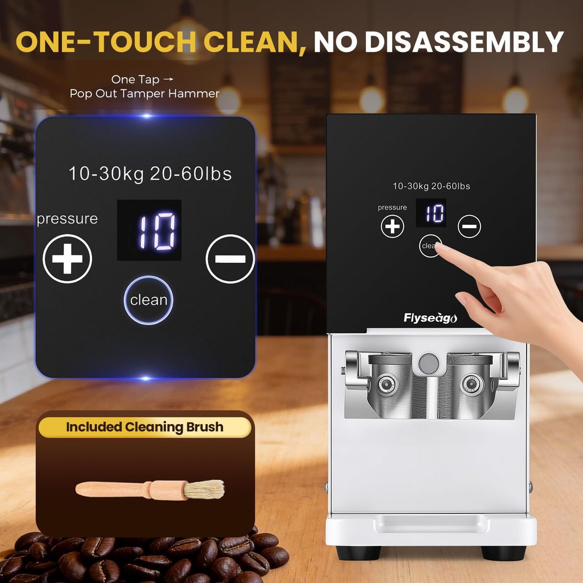 Automatic 58mm Espresso Tamper with Touch Control
