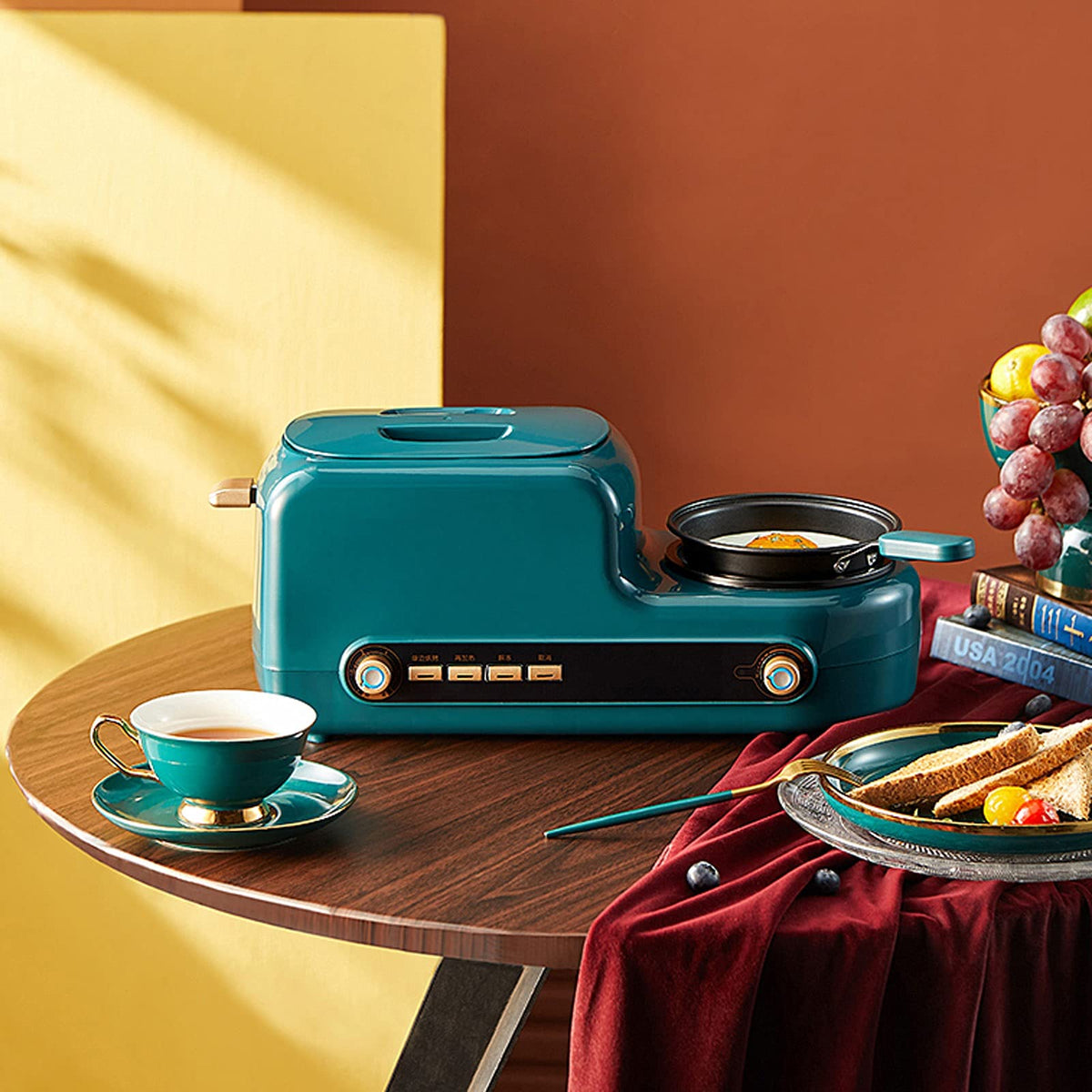 Multifunction Breakfast Maker with Toaster & Egg Cooker
