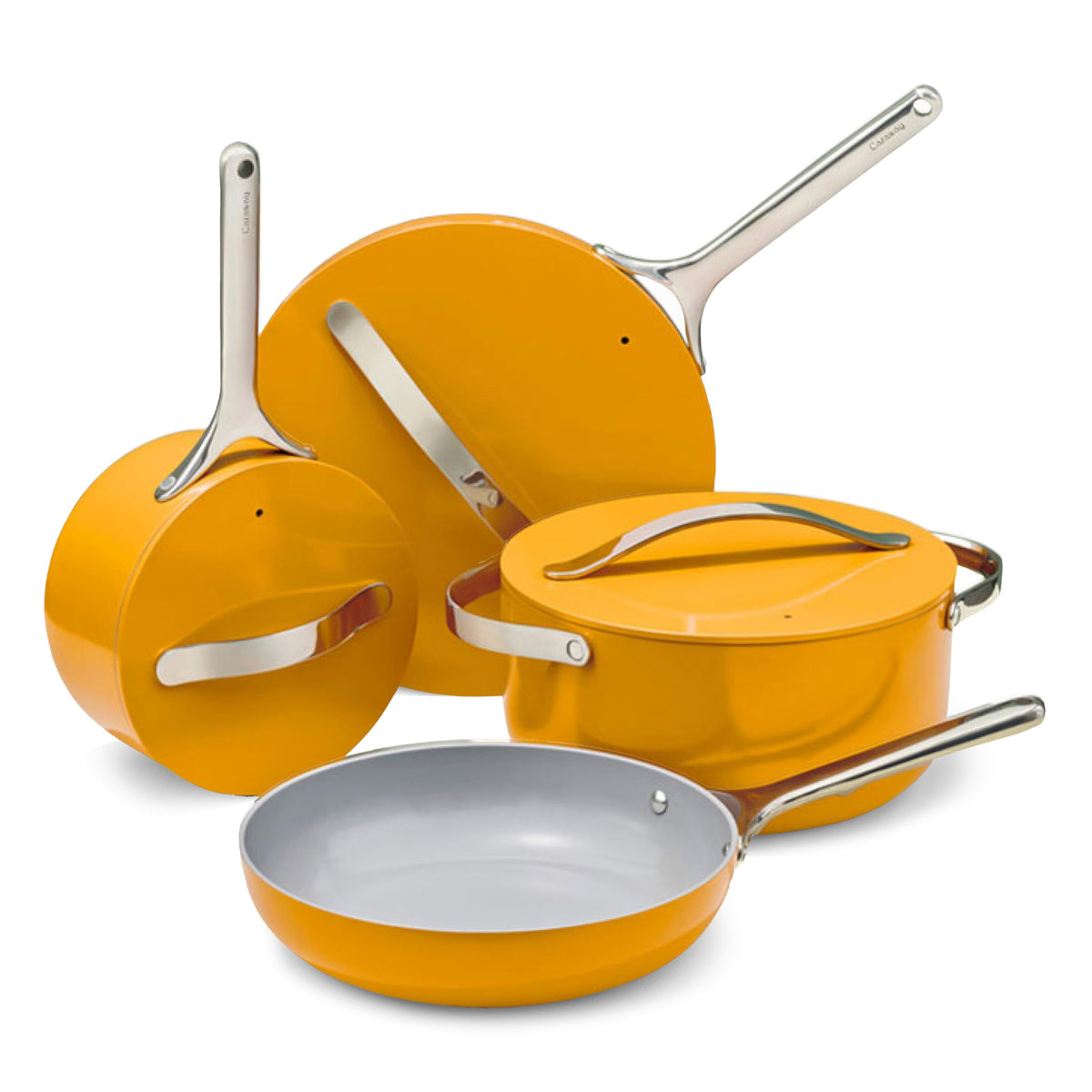 Caraway Non-Stick Ceramic Cookware Set, Pots, Pans, Lids & Kitchen Storage
