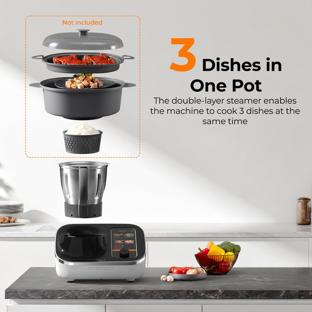 21-in-1 Smart Cooking Processor with Blender & Steamer