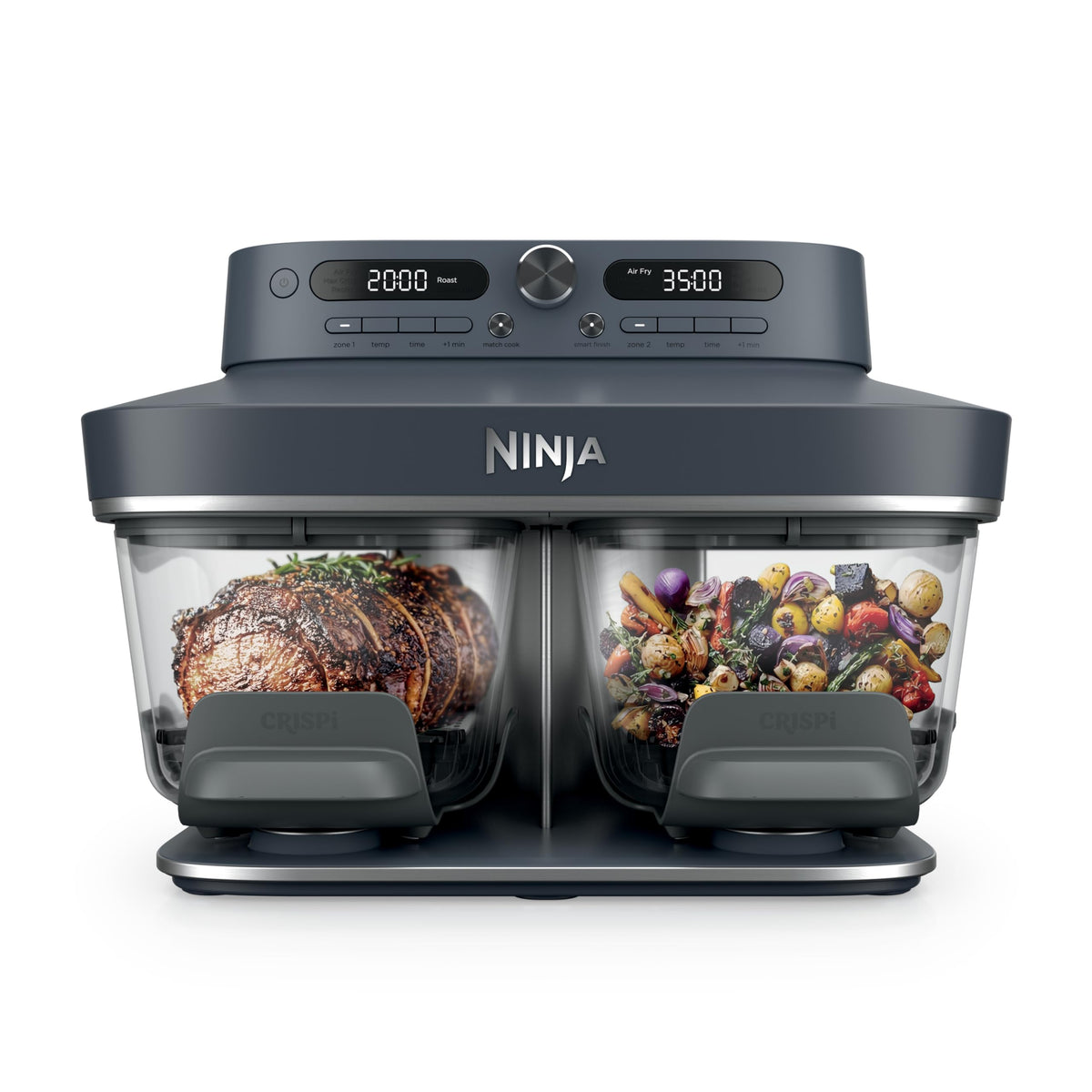 6-in-1 DualZone Glass Air Fryer with Dual Cooking Zones