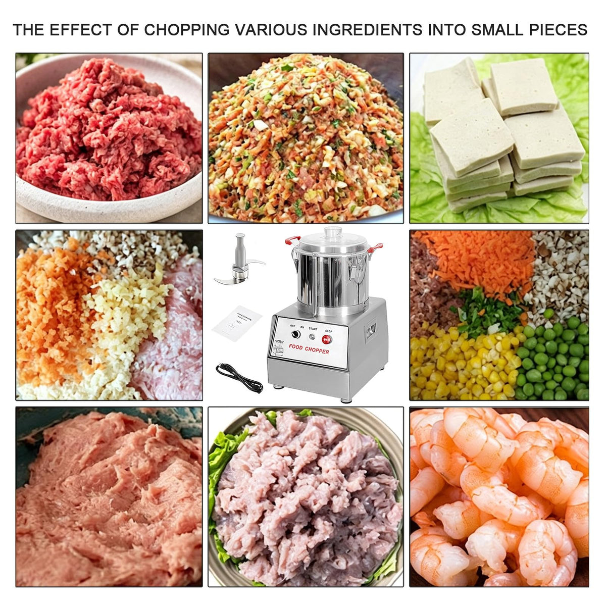 7L Electric Food Chopper & Meat Grinder for Quick Meal Prep