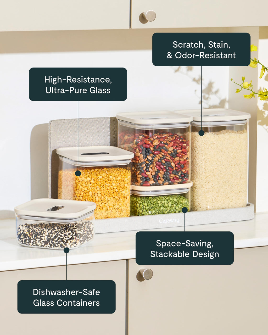 Airtight Glass Food Storage Container Bundle Set