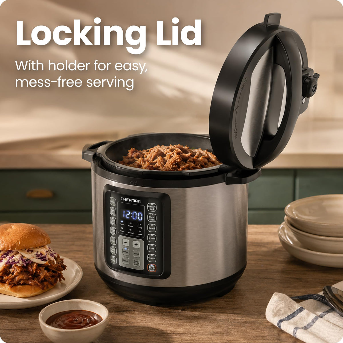 6-Quart 9-in-1 Programmable Pressure Cooker with 13 Presets