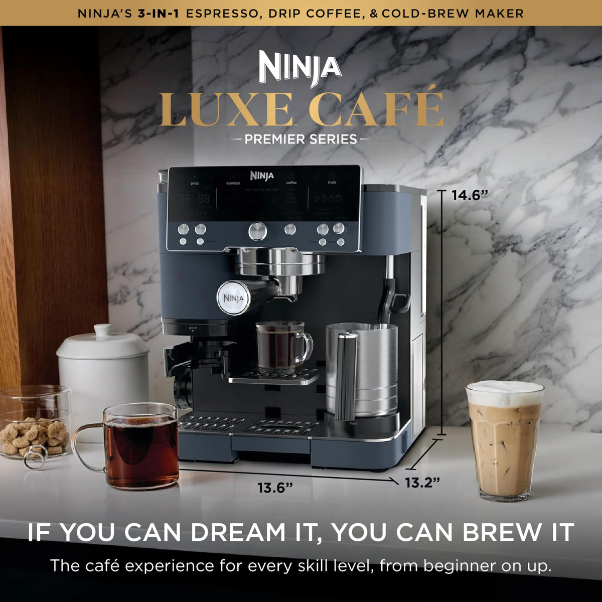 Luxe Café Espresso & Drip Coffee Maker Combination System