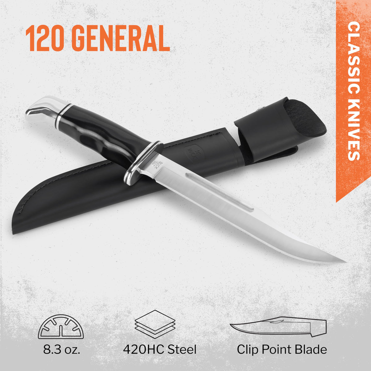 Full-Tang Fixed Blade Hunting Knife with Sheath