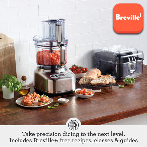 16-Cup Food Processor & Dicer with Stainless Steel Finish