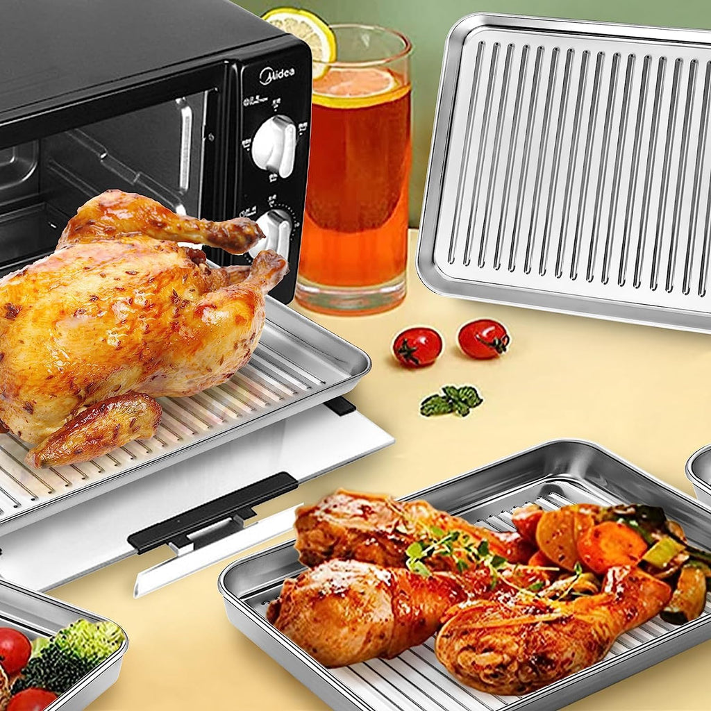 Large Nonstick Baking Sheet Set for Cooking & Roasting