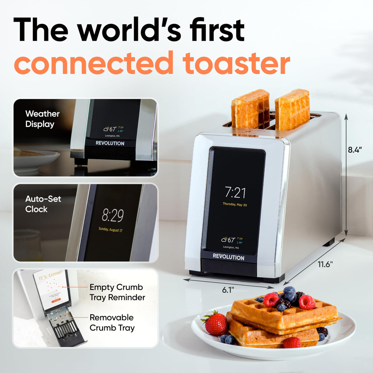 Smart Touchscreen Toaster with Precision Browning Control