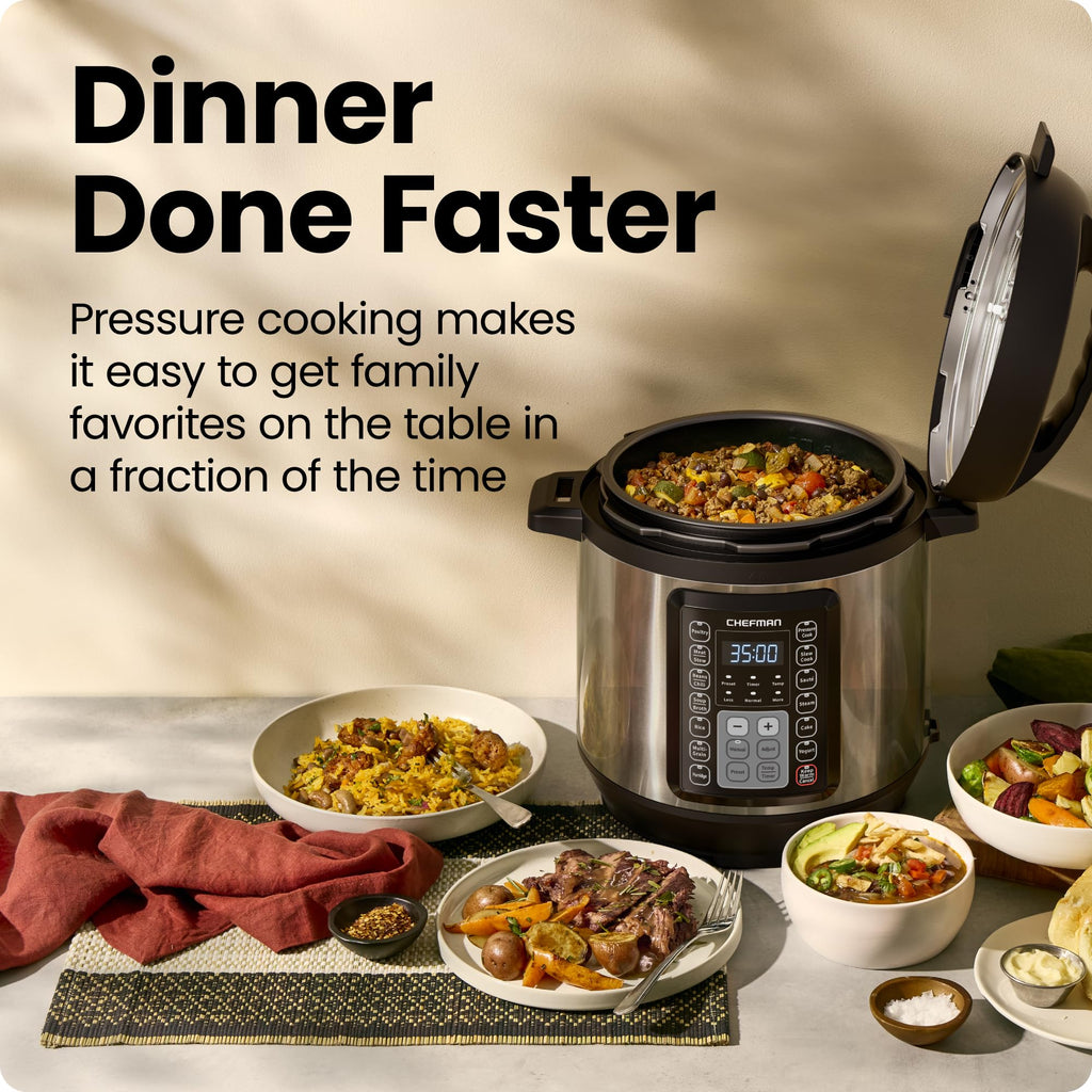 6-Quart 9-in-1 Programmable Pressure Cooker with 13 Presets