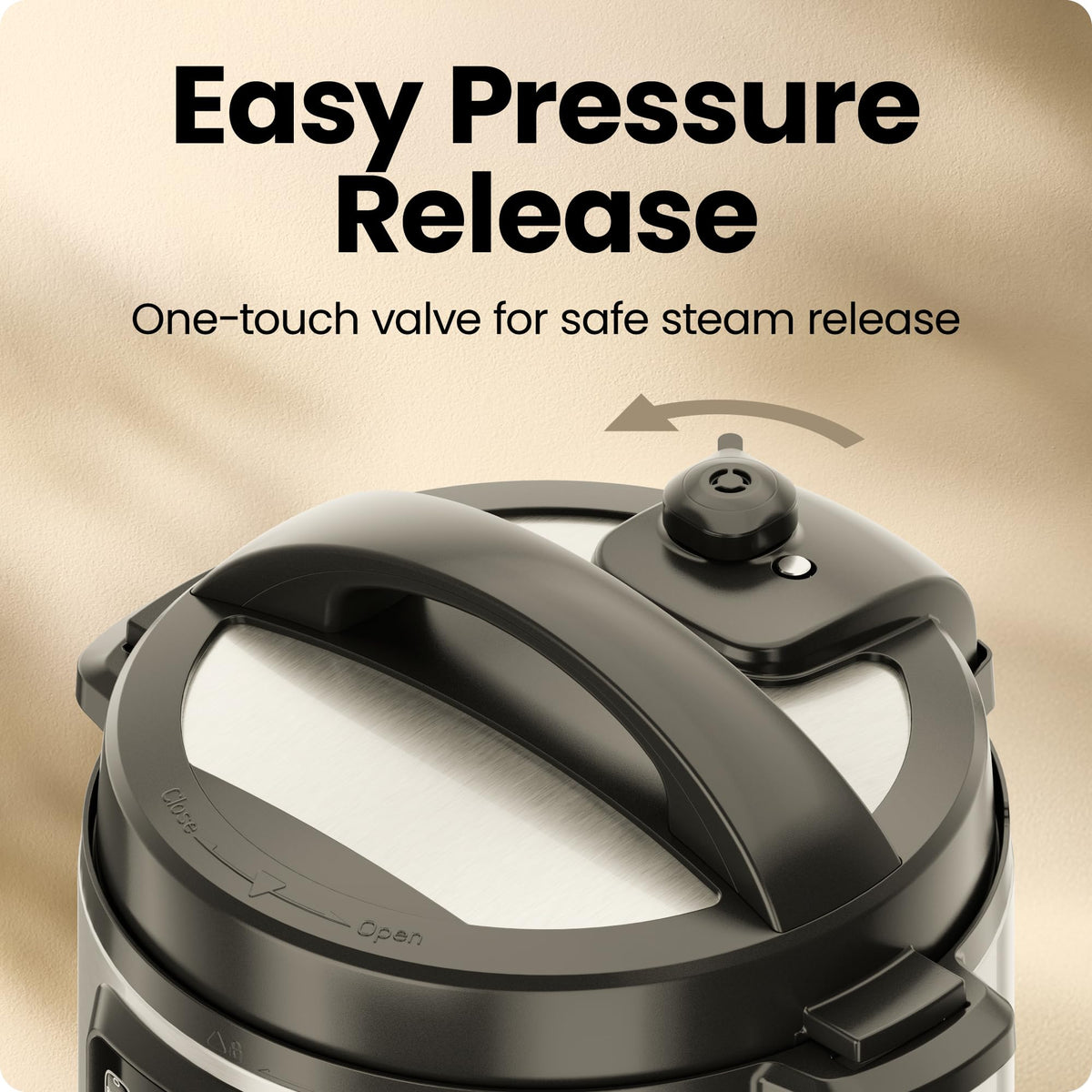 6-Quart 9-in-1 Programmable Pressure Cooker with 13 Presets