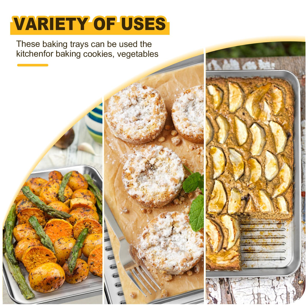 Large Nonstick Baking Sheet Set for Cooking & Roasting