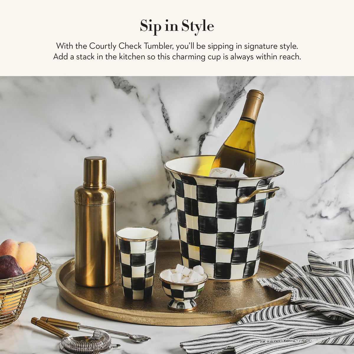 Decorative Enamel Tumbler for Everyday Drinkware