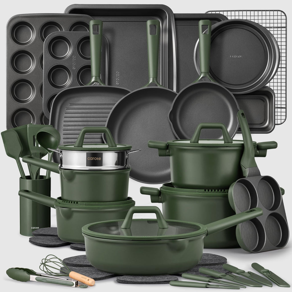 49-Piece Nonstick Pots and Pans Cookware Set with Accessories