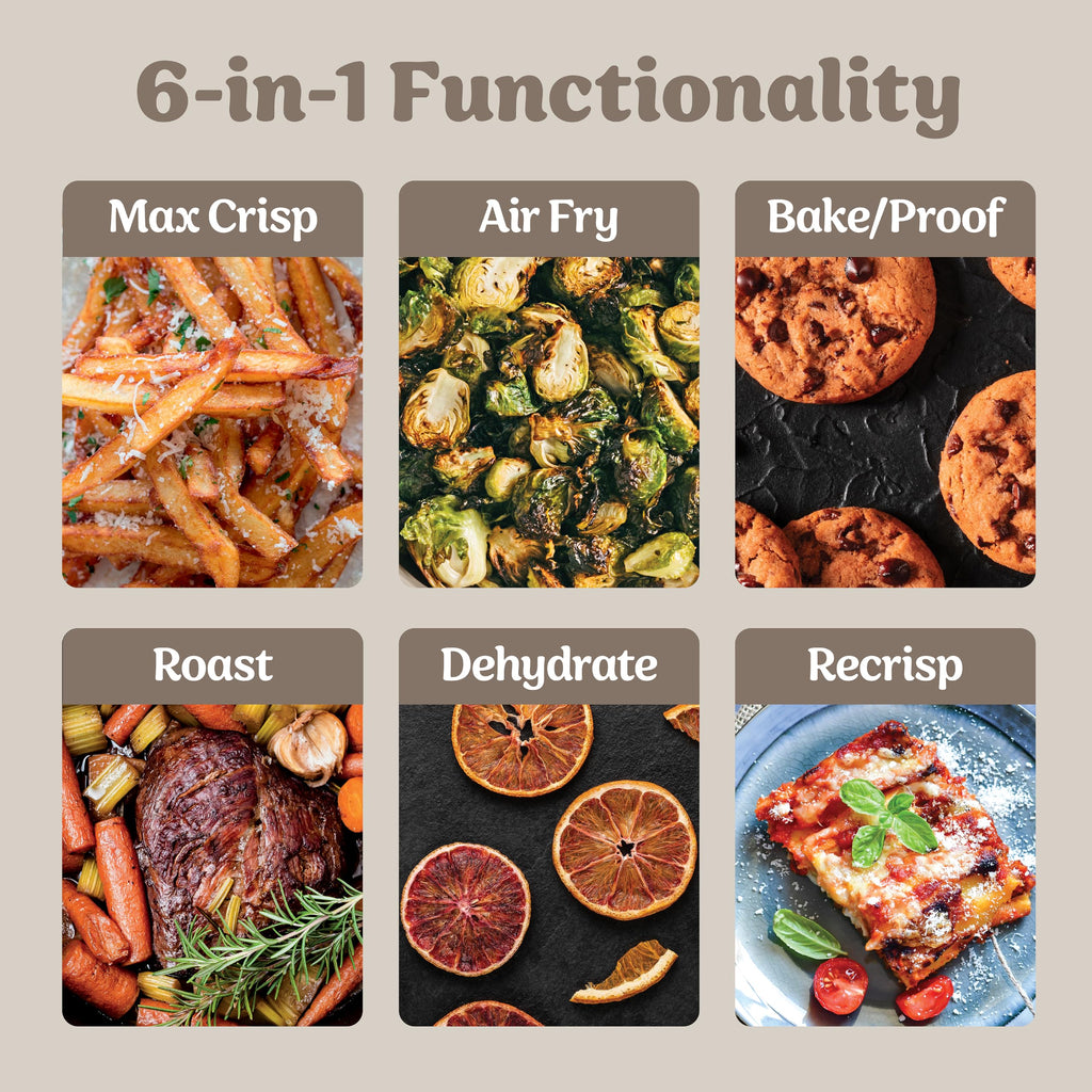 6-in-1 DualZone Glass Air Fryer with Dual Cooking Zones