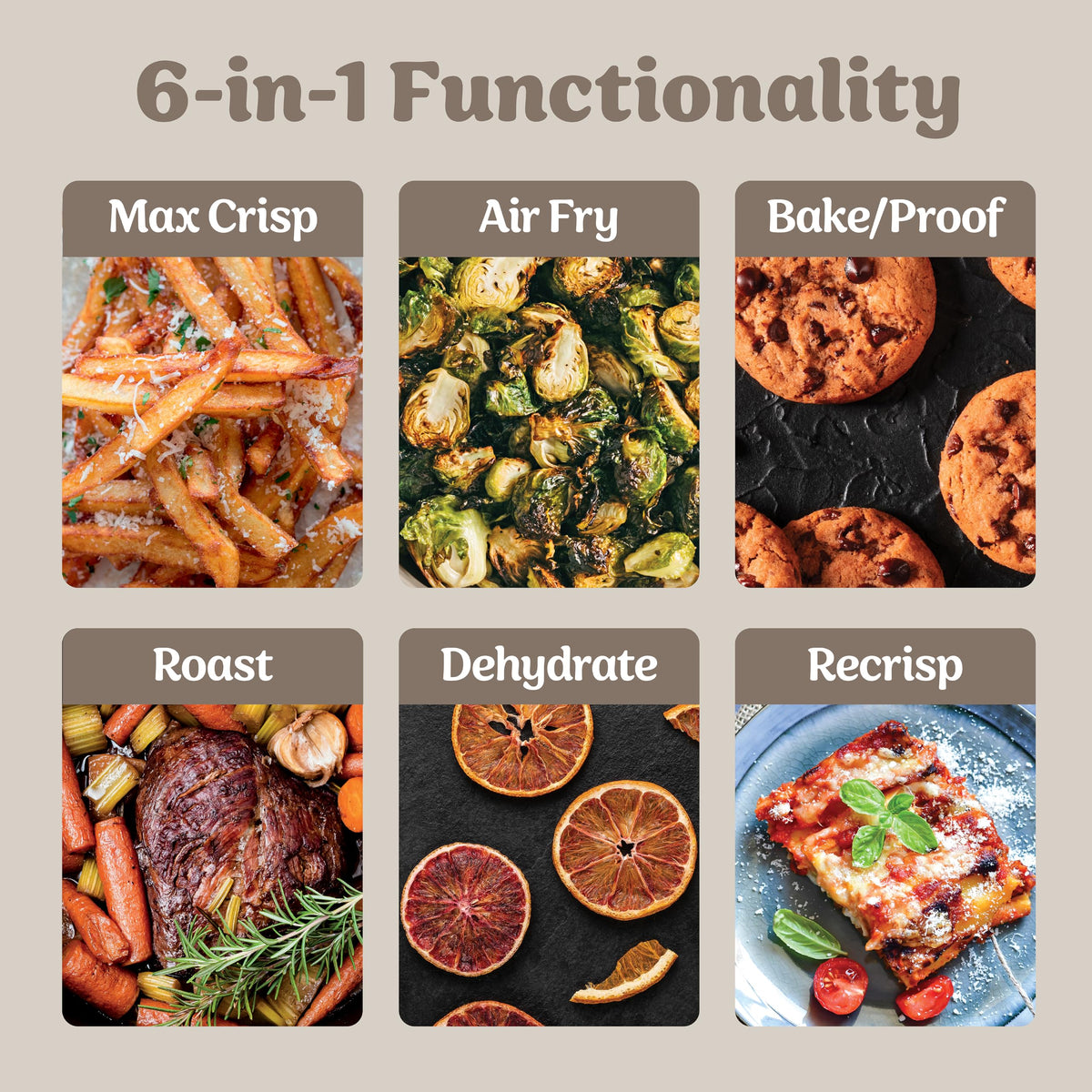 6-in-1 DualZone Glass Air Fryer with Dual Cooking Zones